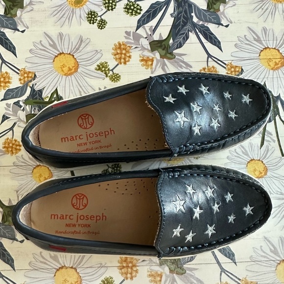 Marc Joseph New York Holland Loafer Navy Stars Leather Upper Little Kids 12.5 - Picture 3 of 9